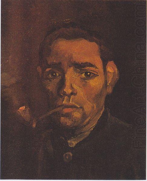 Vincent Van Gogh Head of a young peasant with a Pipe china oil painting image